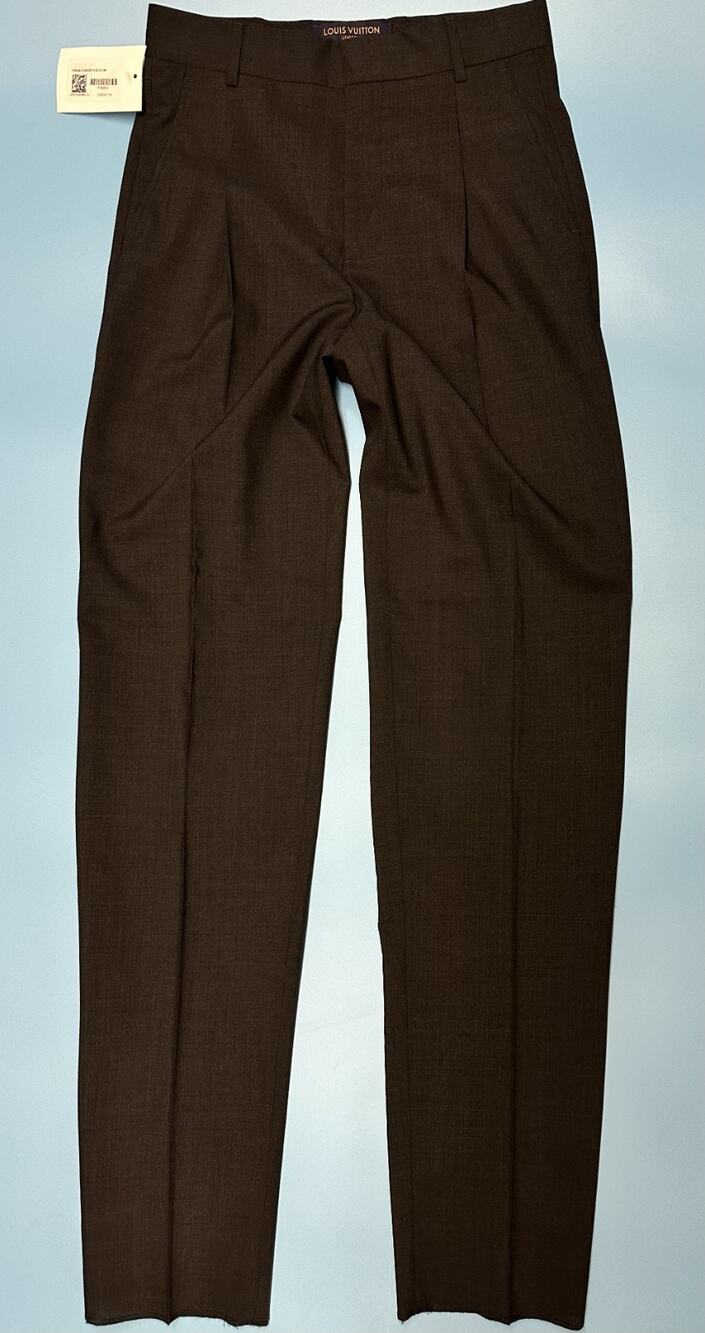 Louis Vuitton Mens Uniforms Tuxedo Trouser Pant 100% Virgin Wool Size EU 44 NWT